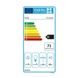 Okap konwencjonalny Teka 40474250 60 cm 332 m3/h 65 dB 231W Stal