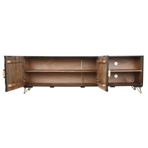 MebleTV Home ESPRIT Czarny Metal Drewno mango 160 x 40 x 50 cm