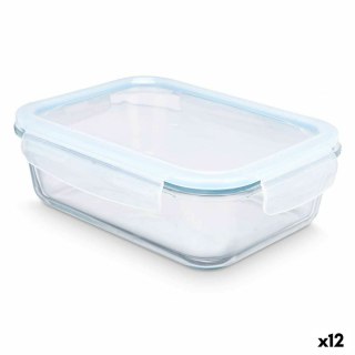 Pojemnik na Lunch Przezroczysty Silikon Szkło borokrzemowe 1,5 L 24,5 x 7,6 x 19 cm (12 Sztuk)