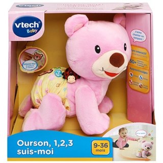 Pluszak Vtech Baby Bear, 1,2,3 Follow Me Muzyczne Różowy