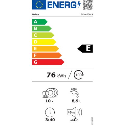 Zmywarka Balay 3VN4030IA