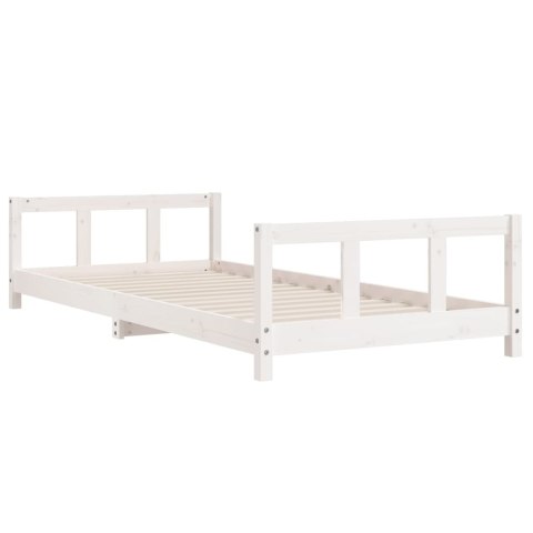  Rama łóżka dla dzieci, biała, 90x190 cm, drewno sosnowe