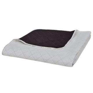  Dwustronna pikowana narzuta na łóżko, beżowo-brązowa 220x240 cm