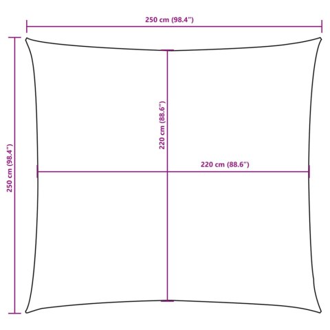 Żagiel ogrodowy, tkanina Oxford, kwadratowy, 2,5x2,5 m, biały