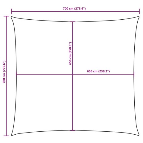 Żagiel ogrodowy, tkanina Oxford, kwadrat, 2x2 m, ciemnozielony
