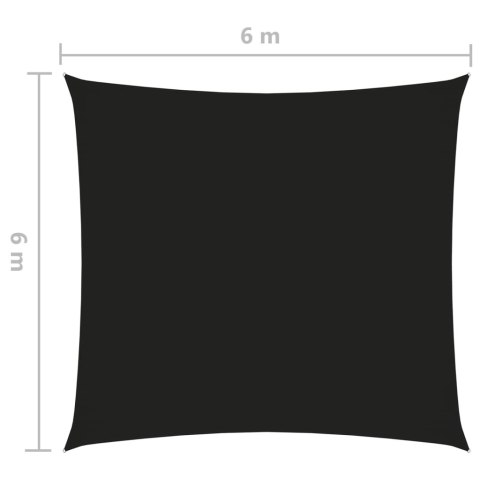 Żagiel ogrodowy, tkanina Oxford, kwadratowy, 6x6 m, czarny