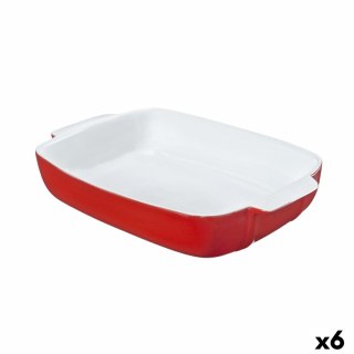 Naczynie do Piekarnika Pyrex Signature Biały Czerwony Ceramika Prostokątny 29 x 19 x 7 cm (6 Sztuk)