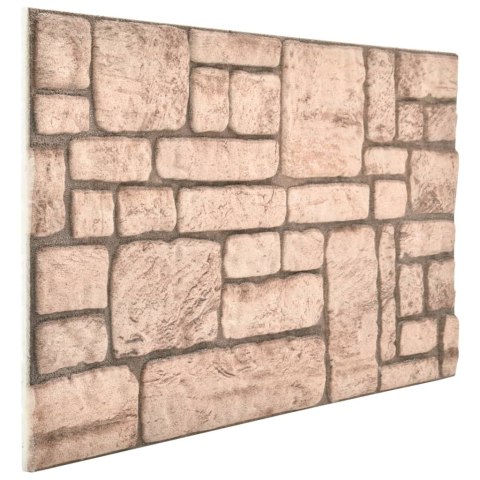  Panele ścienne 3D, wzór beżowej cegły, 11 szt., EPS