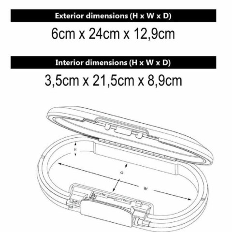 Przenośny sejf z linką bezpieczeństwa Master Lock 5900EURDWHT Biały ABS 700 ml 6 x 12,9 x 24 cm