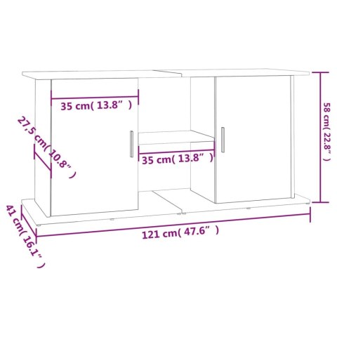  Szafka pod akwarium, czarna, 121x41x58 cm