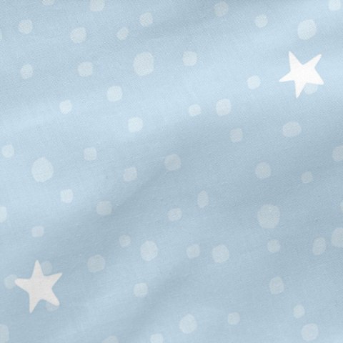 Pikowana pościel na zamek błyskawiczny HappyFriday Basic Little Star Niebieski 90 x 200 cm