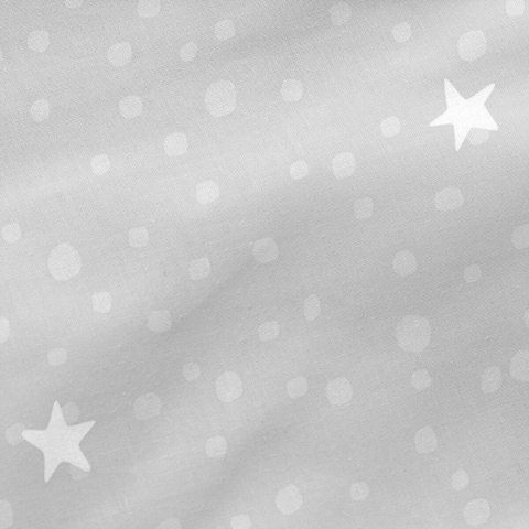 Pikowana pościel na zamek błyskawiczny HappyFriday Basic Little Star Szary 90 x 200 cm