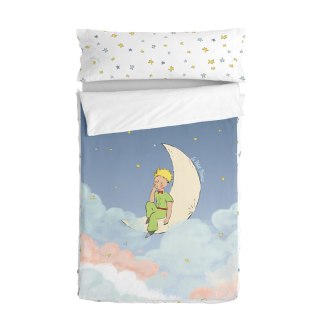 Pikowana pościel na zamek błyskawiczny HappyFriday Le Petit Prince La Lune Wielokolorowy 105 x 200 cm