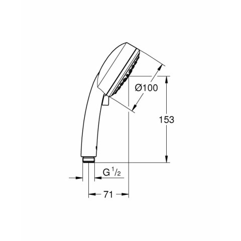 Słuchawka prysznicowa Grohe 26093000 3 Tryby