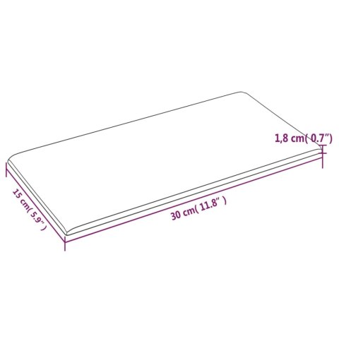  Panele ścienne, 12 szt., kremowe, 30x15 cm, tkanina, 0,54 m²