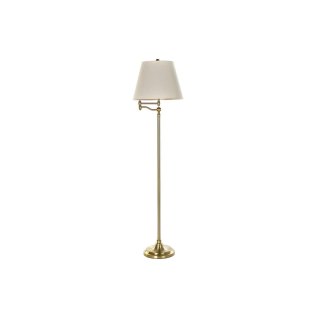 Lampa Stojąca DKD Home Decor Beżowy Złoty Metal Poliester (41 x 41 x 160 cm)