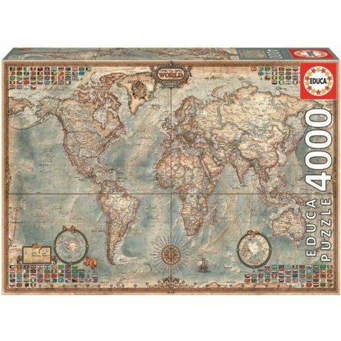 Układanka puzzle Educa 14827 World Map 4000 Części