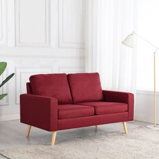  2-osobowa sofa, kolor czerwonego wina, tapicerowana tkaniną