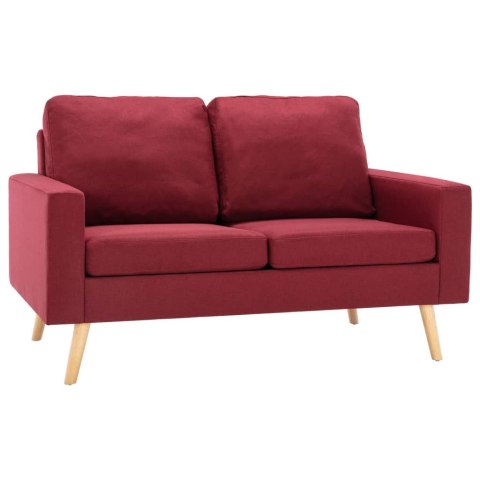  2-osobowa sofa, kolor czerwonego wina, tapicerowana tkaniną