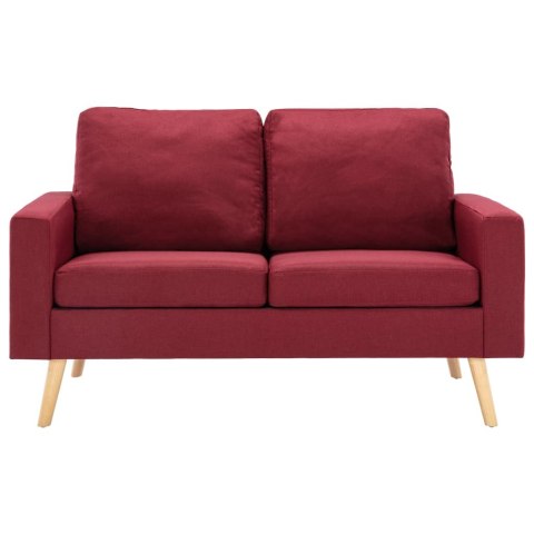  2-osobowa sofa, kolor czerwonego wina, tapicerowana tkaniną