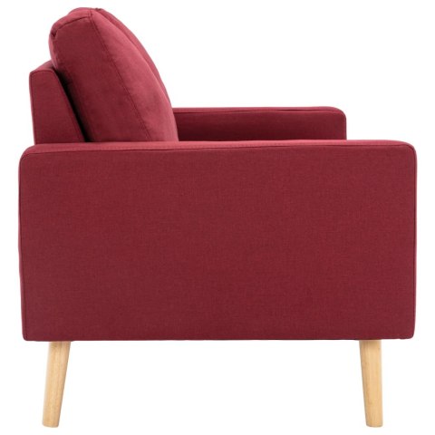  2-osobowa sofa, kolor czerwonego wina, tapicerowana tkaniną