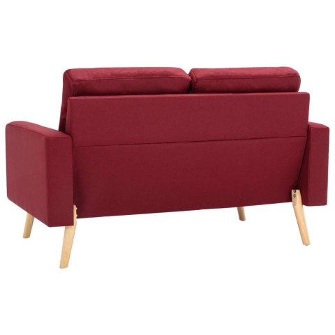  2-osobowa sofa, kolor czerwonego wina, tapicerowana tkaniną