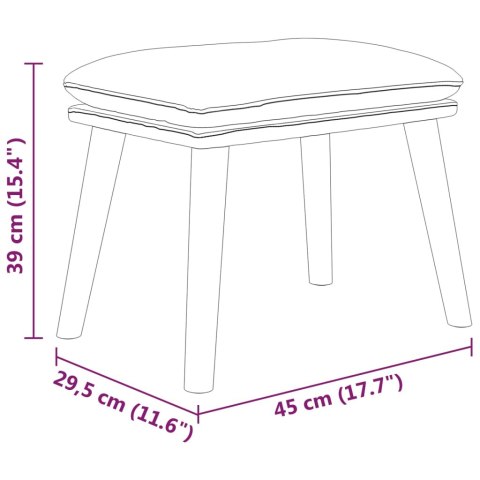  Fotel z podnóżkiem, kolor taupe, obita tkaniną