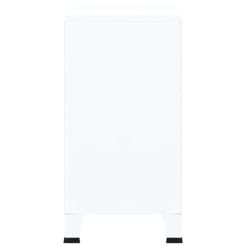  Industrialna szafka, biała, 75x40x80 cm, stalowa