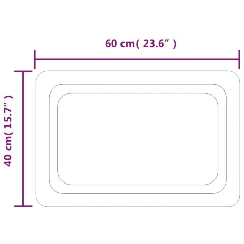  Lustro łazienkowe z LED, 40x60 cm