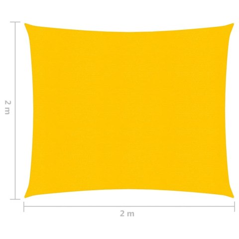  Żagiel przeciwsłoneczny, 160 g/m², żółty, 2x2 m, HDPE