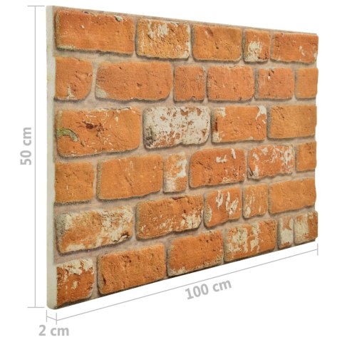  Panele ścienne 3D, wzór jasnobrązowej cegły, 11 szt., EPS