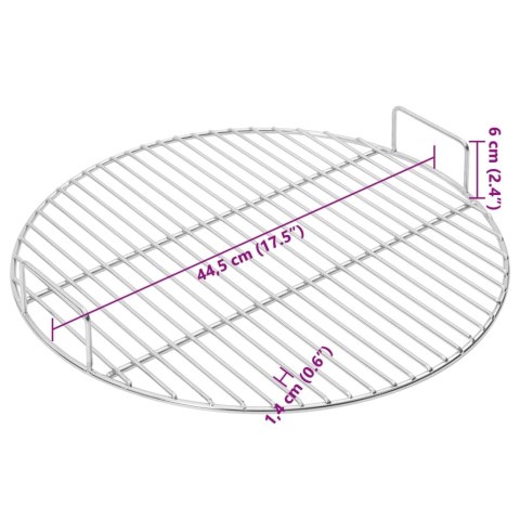  Ruszt do grilla, z uchwytami, Ø44,5 cm, stal nierdzewna 304