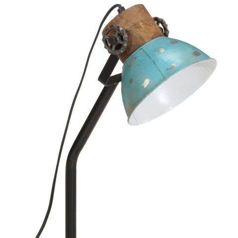  Lampa stołowa, 25 W, postarzany niebieski, 18x18x60 cm, E27