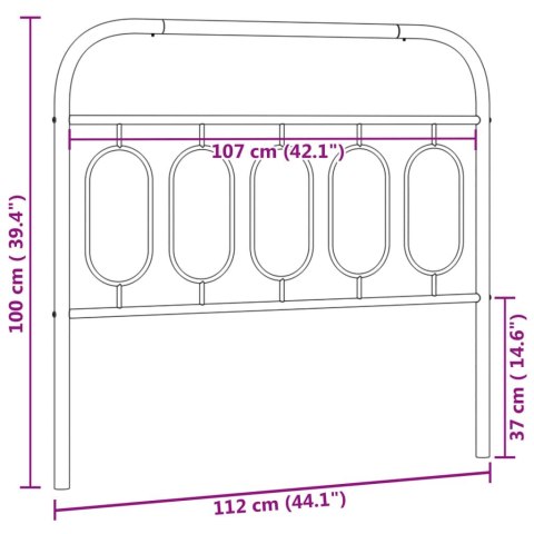  Metalowe wezgłowie, białe, 107 cm