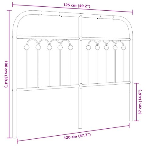  Metalowe wezgłowie, białe, 120 cm