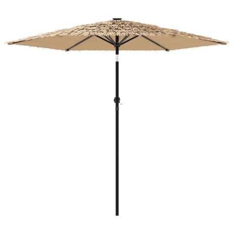  Parasol ogrodowy na stalowym słupku, brązowy, 223x223x213 cm