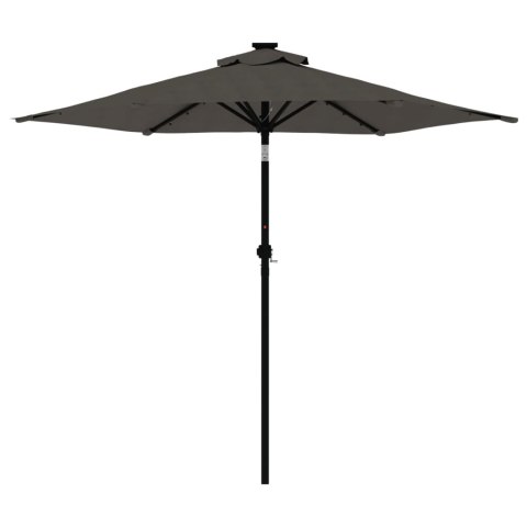  Parasol ogrodowy na stalowym słupku, antracyt, 225x225x212 cm