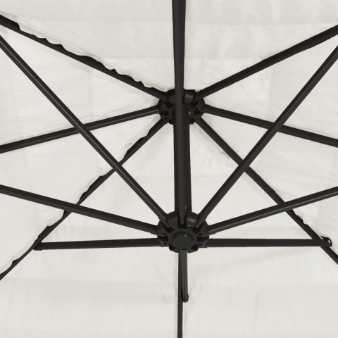  Parasol ogrodowy na stalowym słupku, biały, 268x268x226 cm