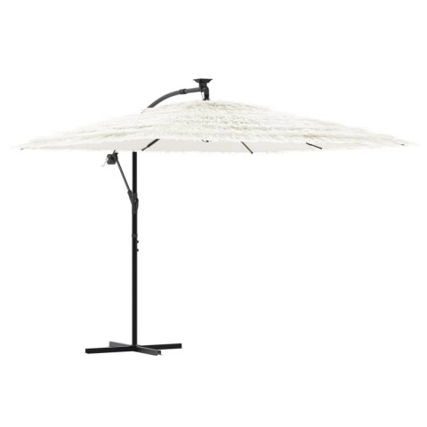  Parasol ogrodowy na stalowym słupku, biały, 269x269x235 cm