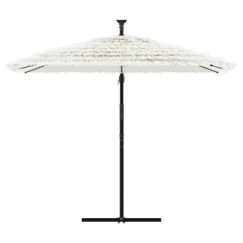  Parasol ogrodowy na stalowym słupku, biały, 269x269x235 cm