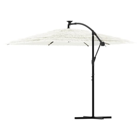  Parasol ogrodowy na stalowym słupku, biały, 269x269x235 cm