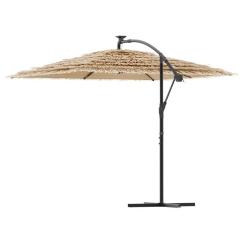  Parasol ogrodowy na stalowym słupku, brązowy, 246x246x230 cm