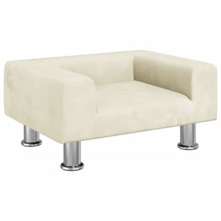  Sofa dla dzieci, kremowa, 50x40x26,5 cm, aksamitna