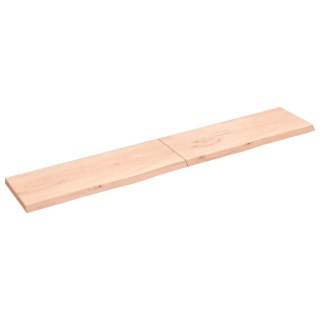 VidaXL Blat do łazienki, 220x40x(2-4) cm, surowe, lite drewno