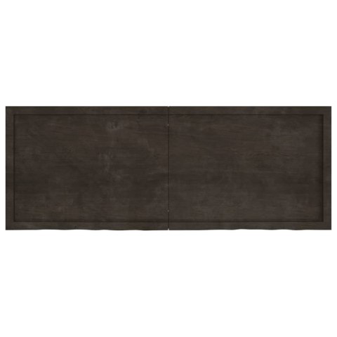  Blat do łazienki, ciemnobrązowy, 160x60x(2-6) cm, lite drewno