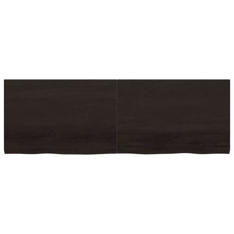  Blat do łazienki, ciemnobrązowy, 180x60x(2-4) cm, lite drewno