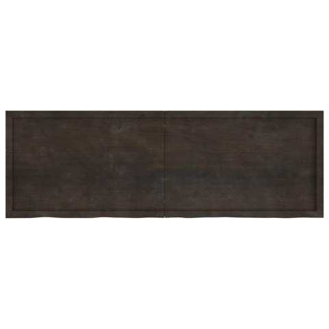  Blat do łazienki, ciemnobrązowy, 180x60x(2-4) cm, lite drewno