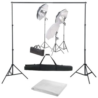  Fotograficzny zestaw studyjny z lampami i tłem