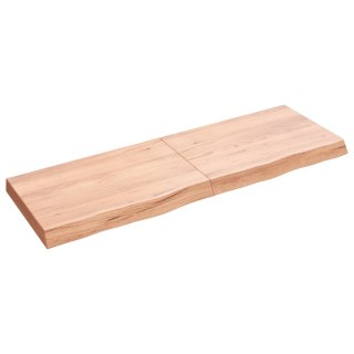  Blat do stołu, jasnobrązowy, 120x40x(2-6)cm, lite drewno dębowe