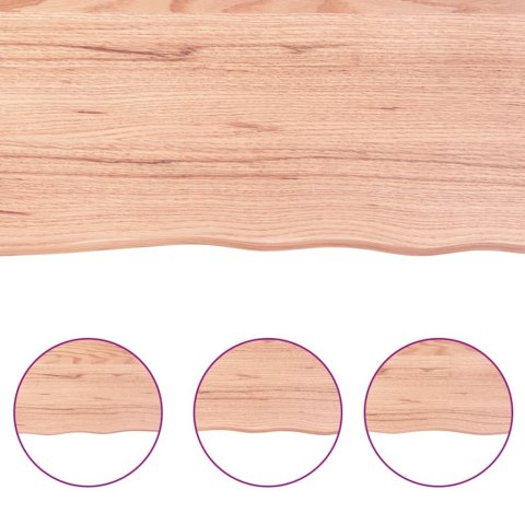  Blat do stołu, jasnobrązowy, 60x60x(2-4)cm, lite drewno dębowe
